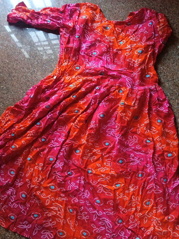 Vibrant Bandhani Print Kurta