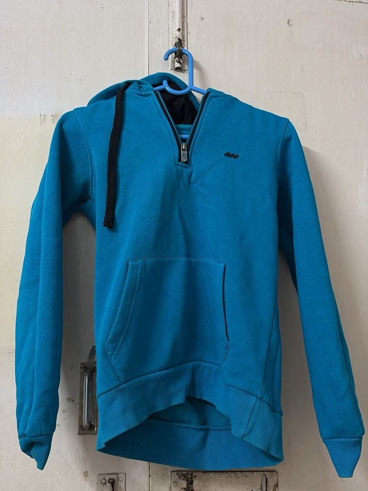 Blue Zip-Up Hoodie