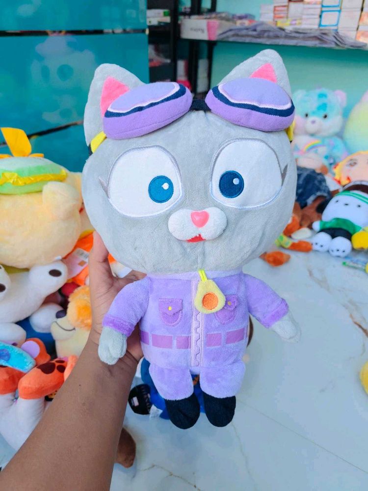 Cute Gray Cat Plush Toy
