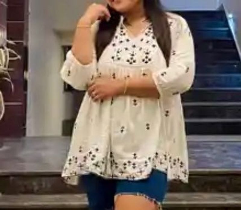 Stylish White Kurta with Black Embroidery