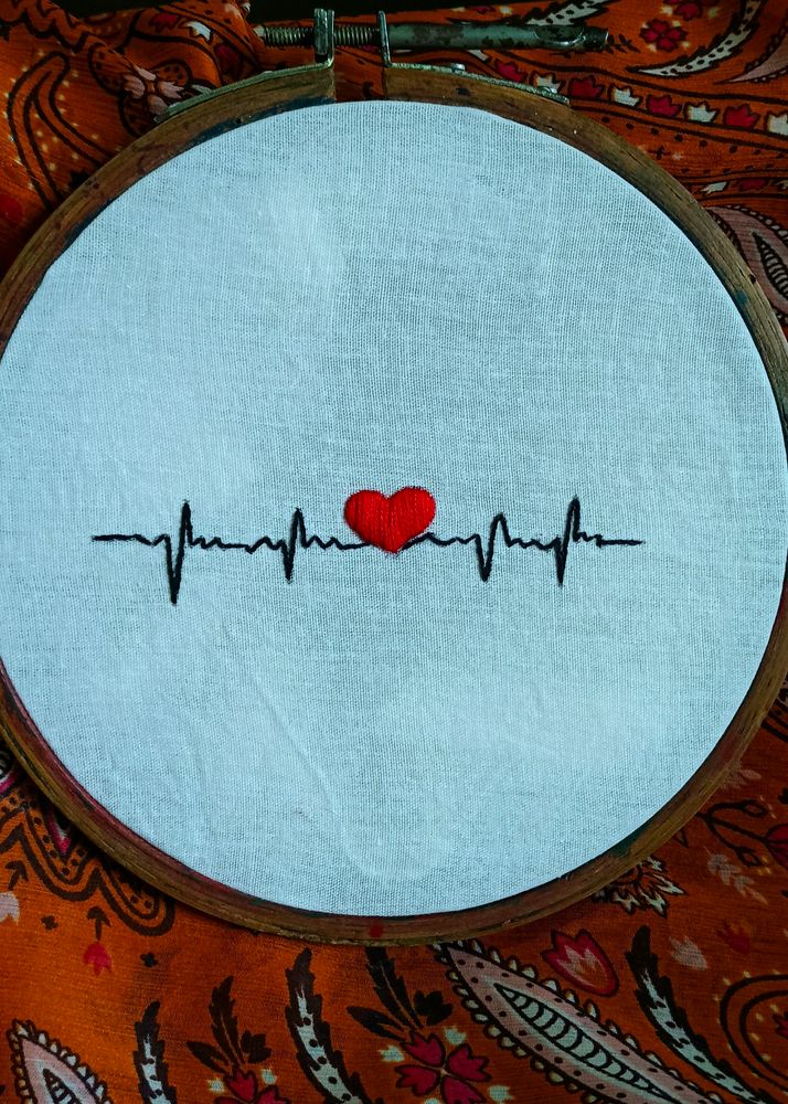 Heart Beat Embroidery