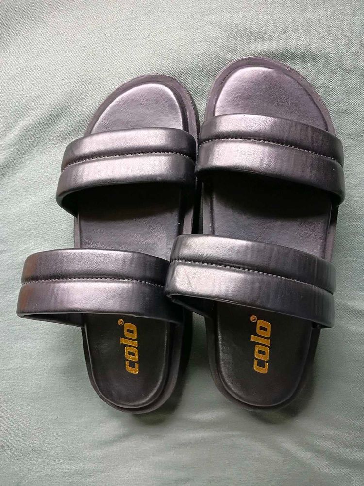 Black Slide Sandals