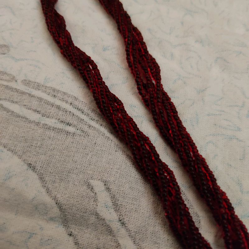 Red Beads Chain Of 6 Layers