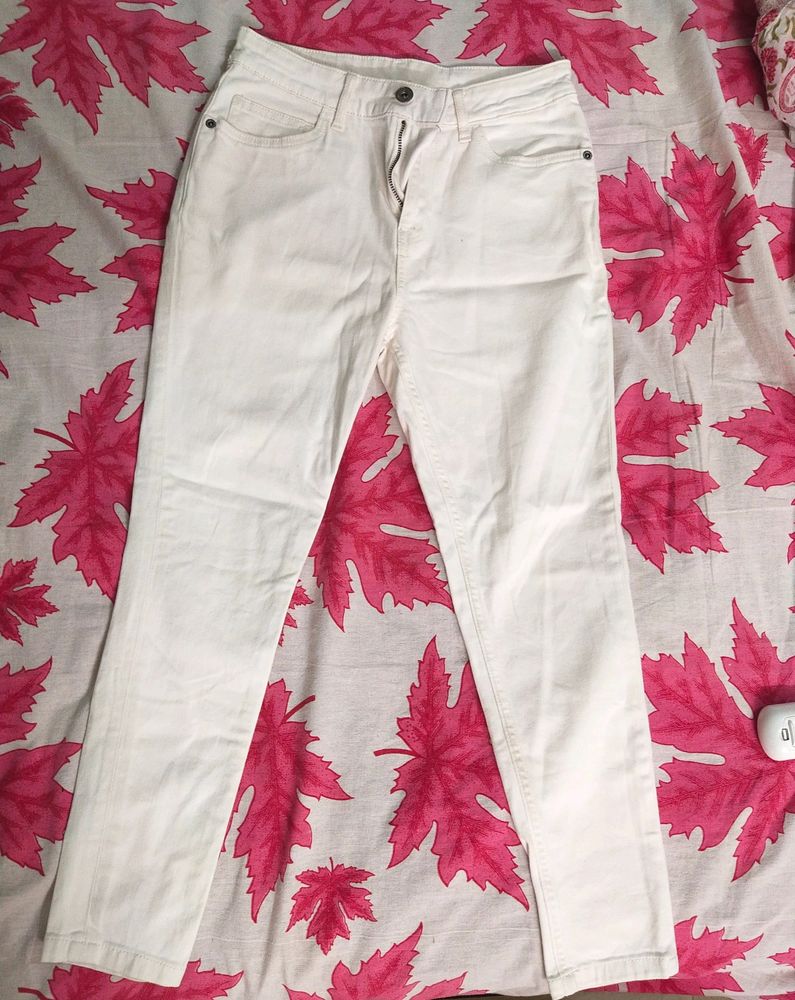 New White Bare Denim Jeans
