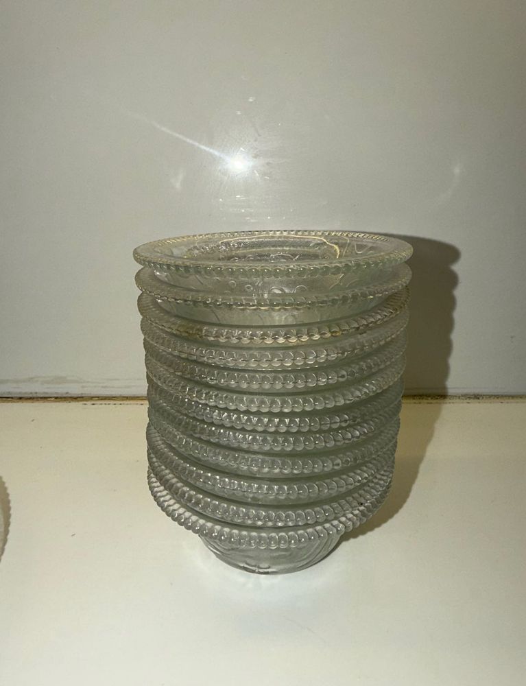 Elegant Embossed Glass Bowl Set of 12