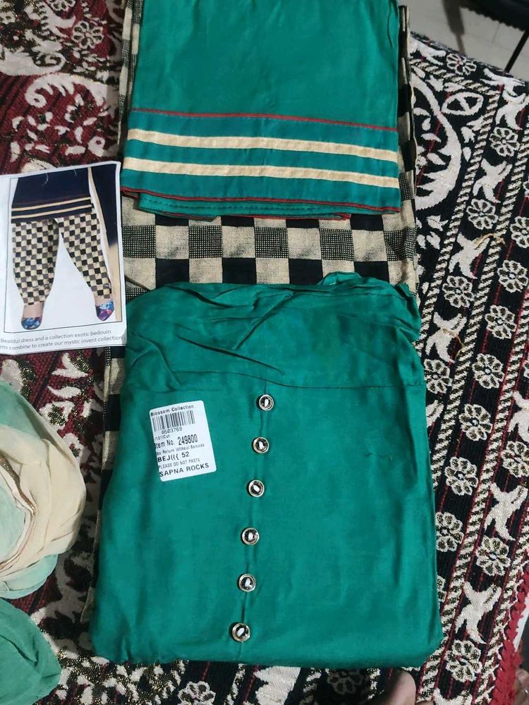 Elegant Green Kurta Set with Dupatta