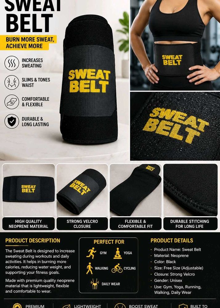 Unisex Sweat Belt for Fitness
