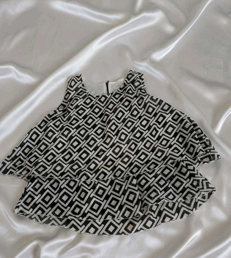 Geometric Print Layered Tank Top
