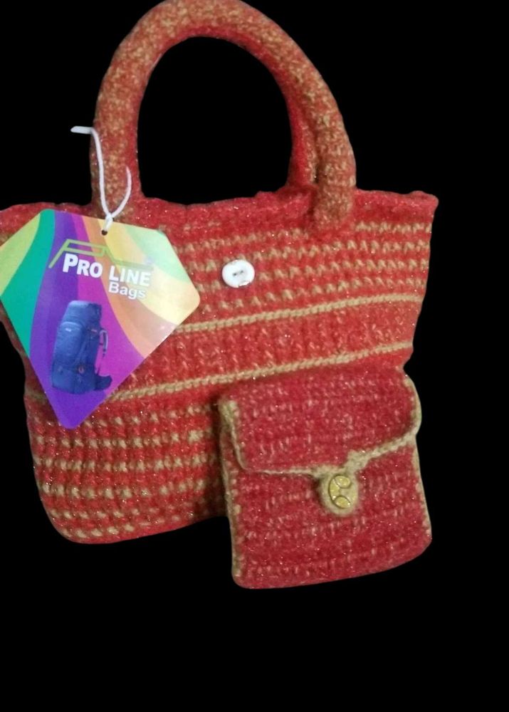 Crochet Red Bag