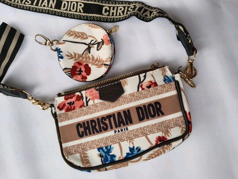 Christian Dior Floral Crossbody Bag Set