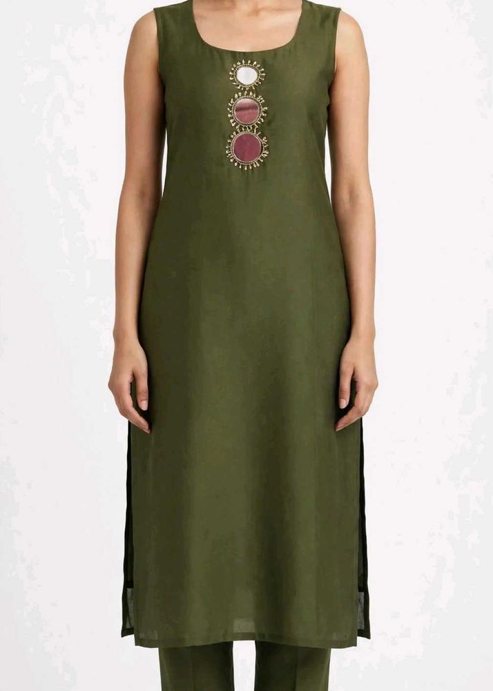 Elegant Olive Green Kurta Pant