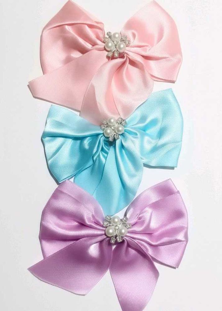 Cute Hair Bows with Pearl Detail