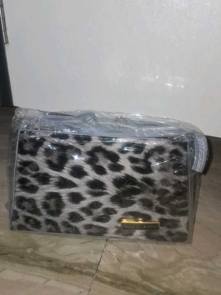 Leopard Print Clutch Bag