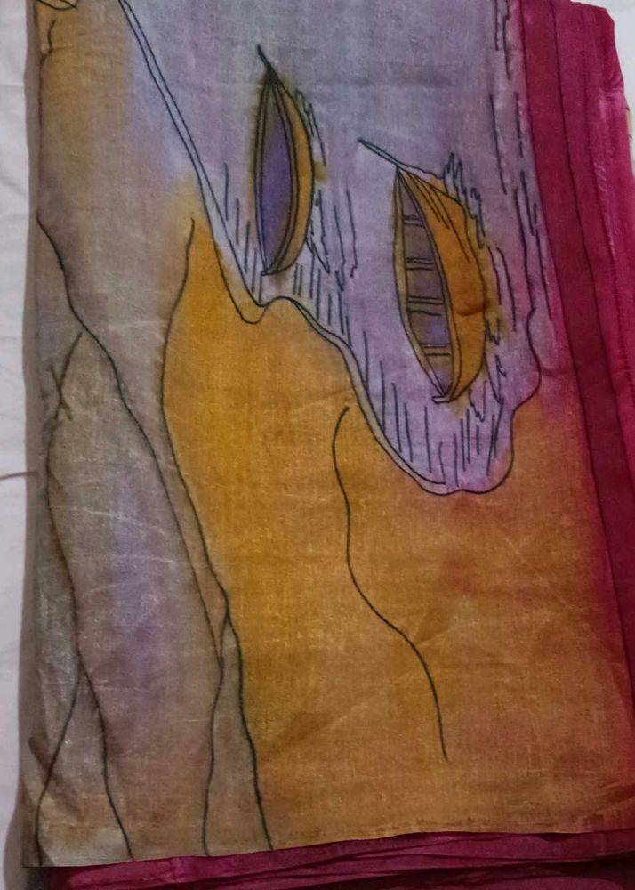 Unique Abstract Print Saree