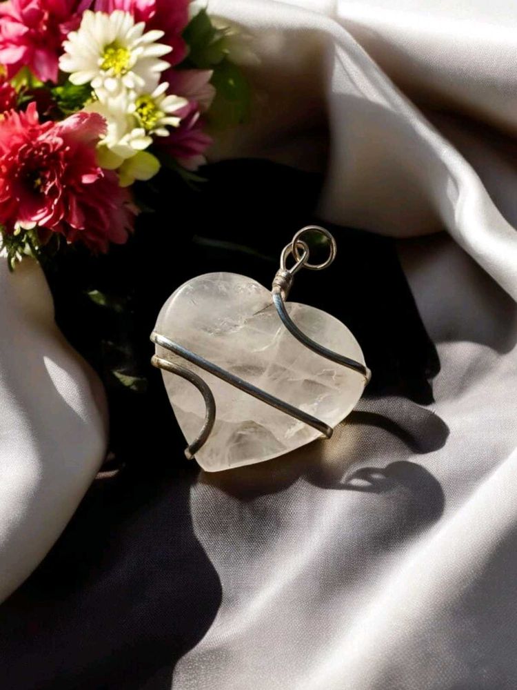 Clear Quartz Crystal Pendant - Large