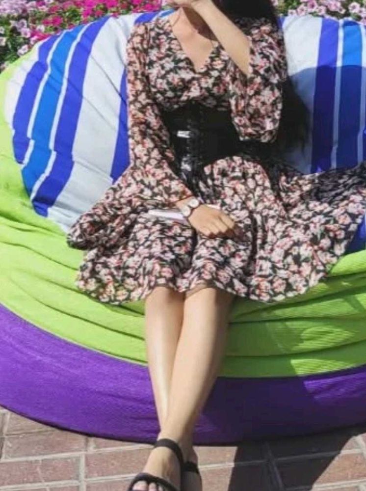 Floral Print Midi Dress