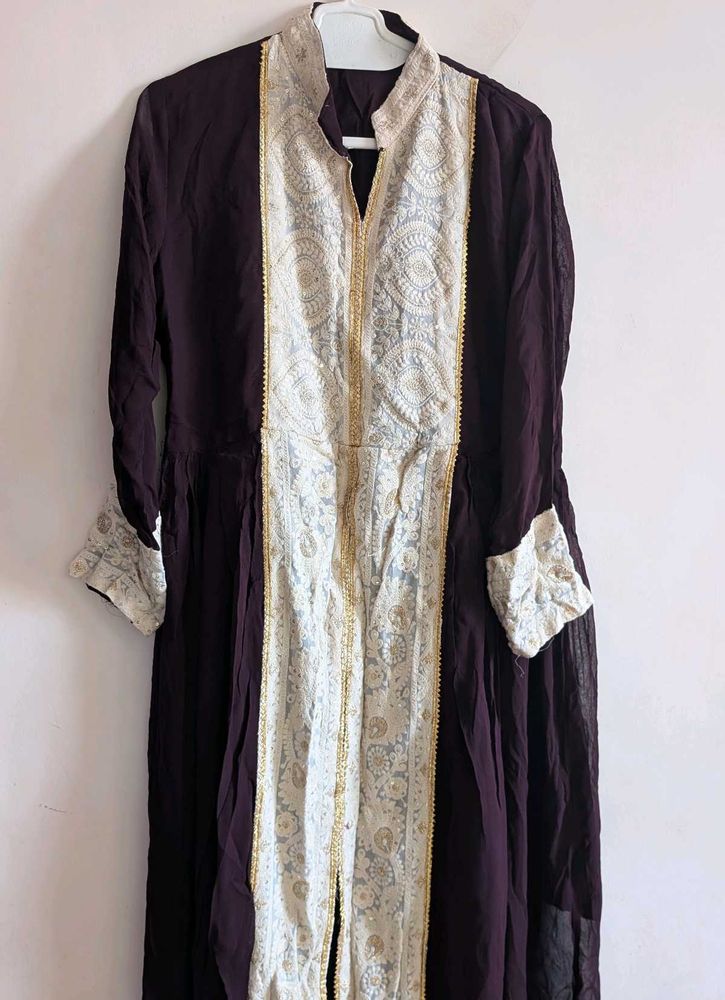 Embroidered Purple Kurta