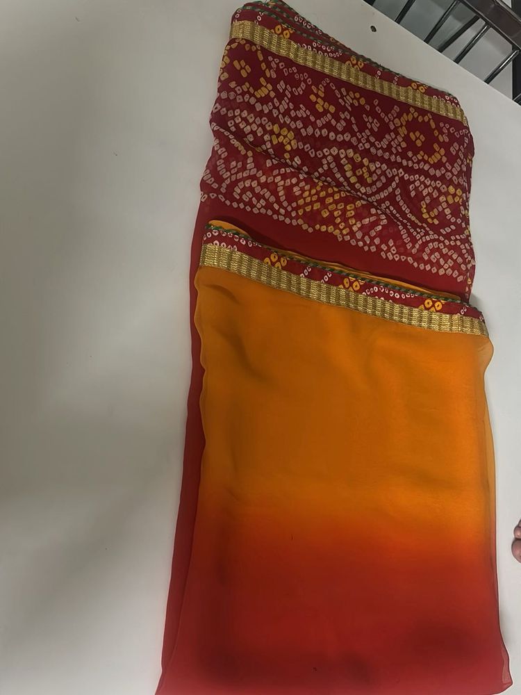 Vibrant Ombre Bandhani Saree