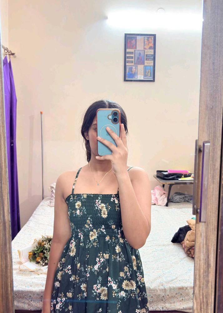 Green Floral dress🥑