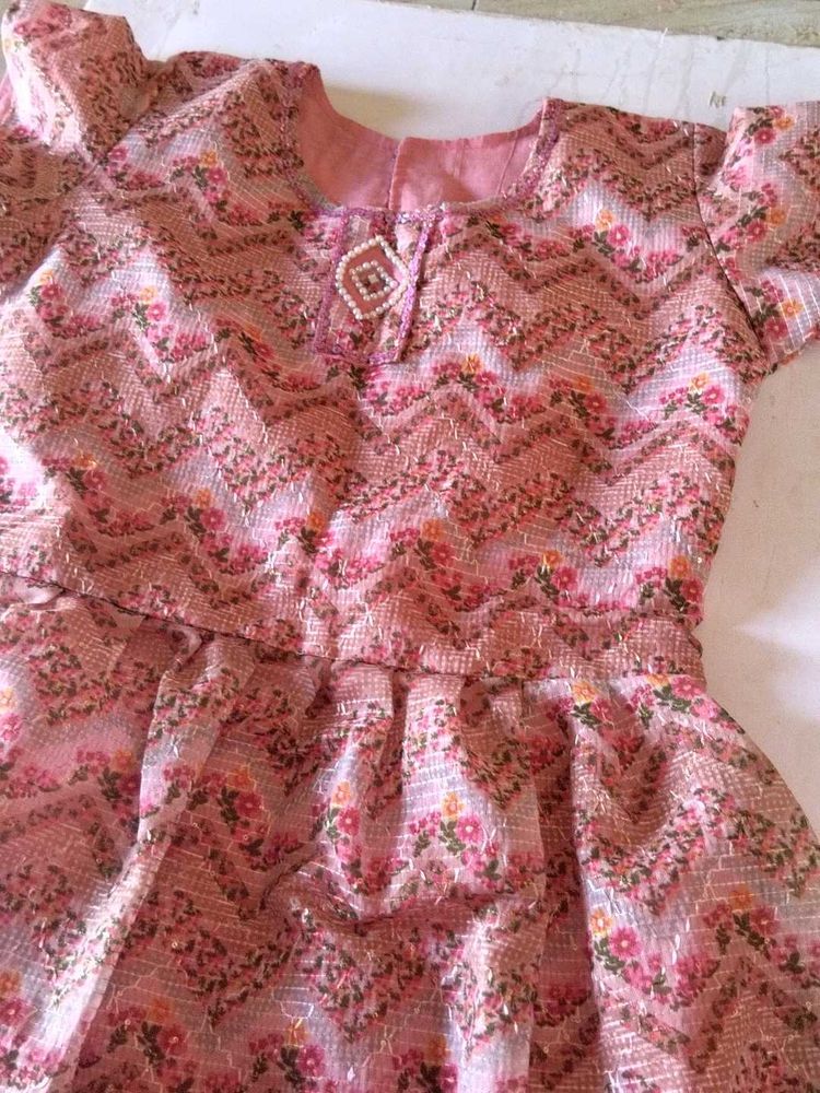Home made work hai Floral Girls' Dress