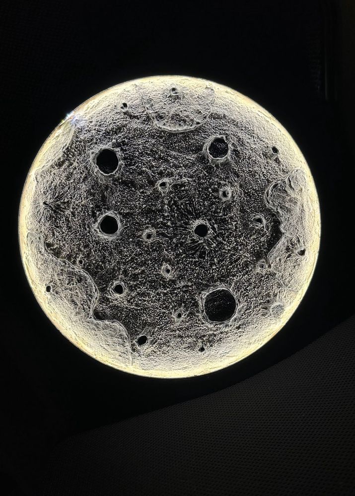 3d texture Moon Lamp handmade