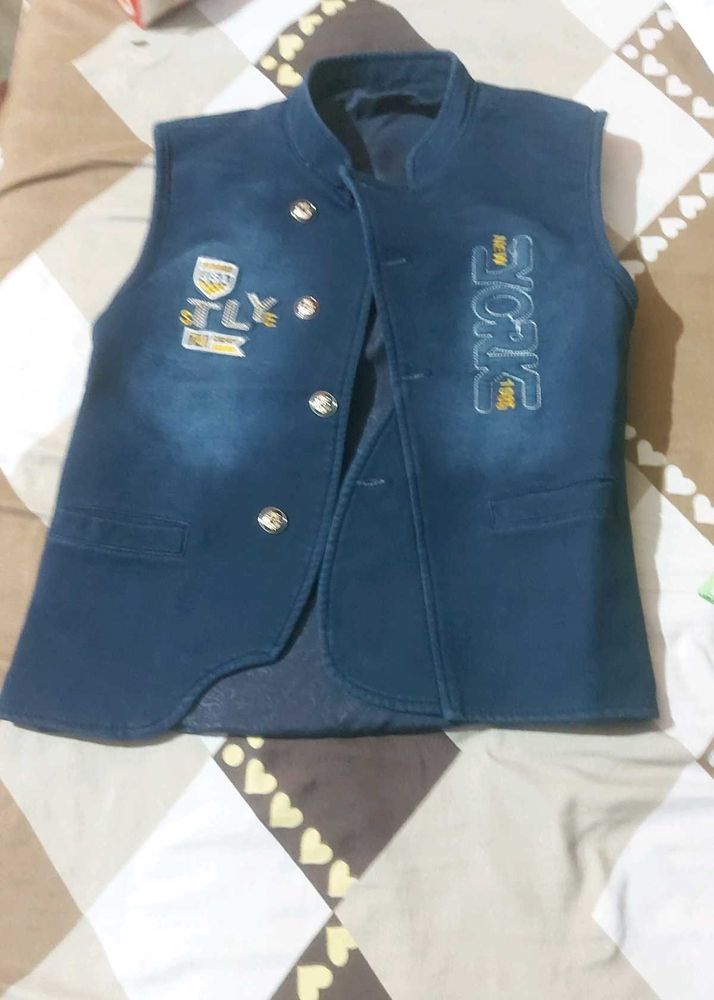 Stylish Denim Nehru Jacket