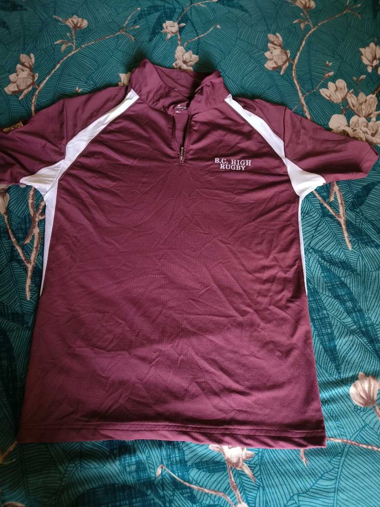 Maroon Rugby T-Shirt