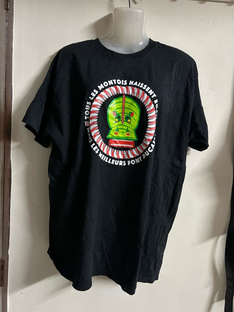 Graphic Print Black T-Shirt