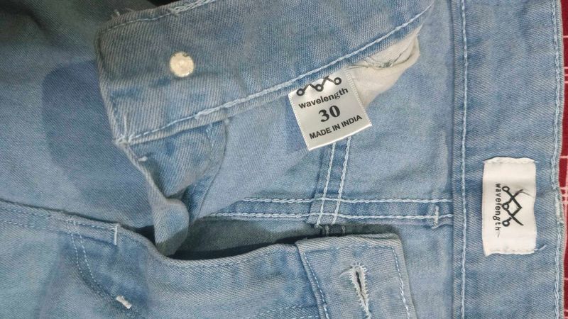 Straight Fit Light Wash Denim Jeans