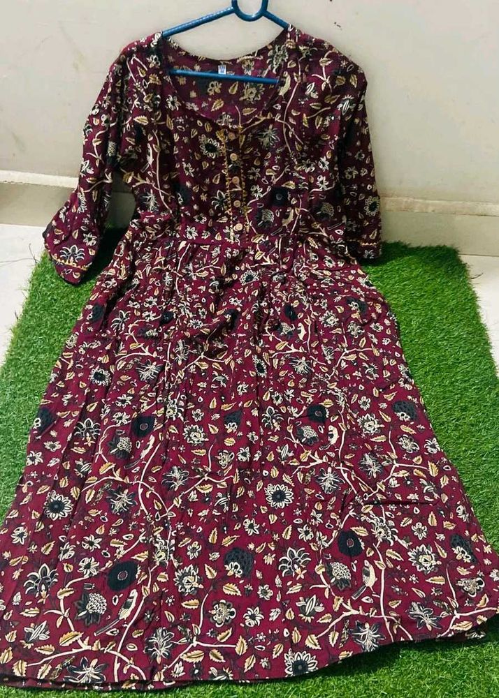 Elegant Floral Print Kurta