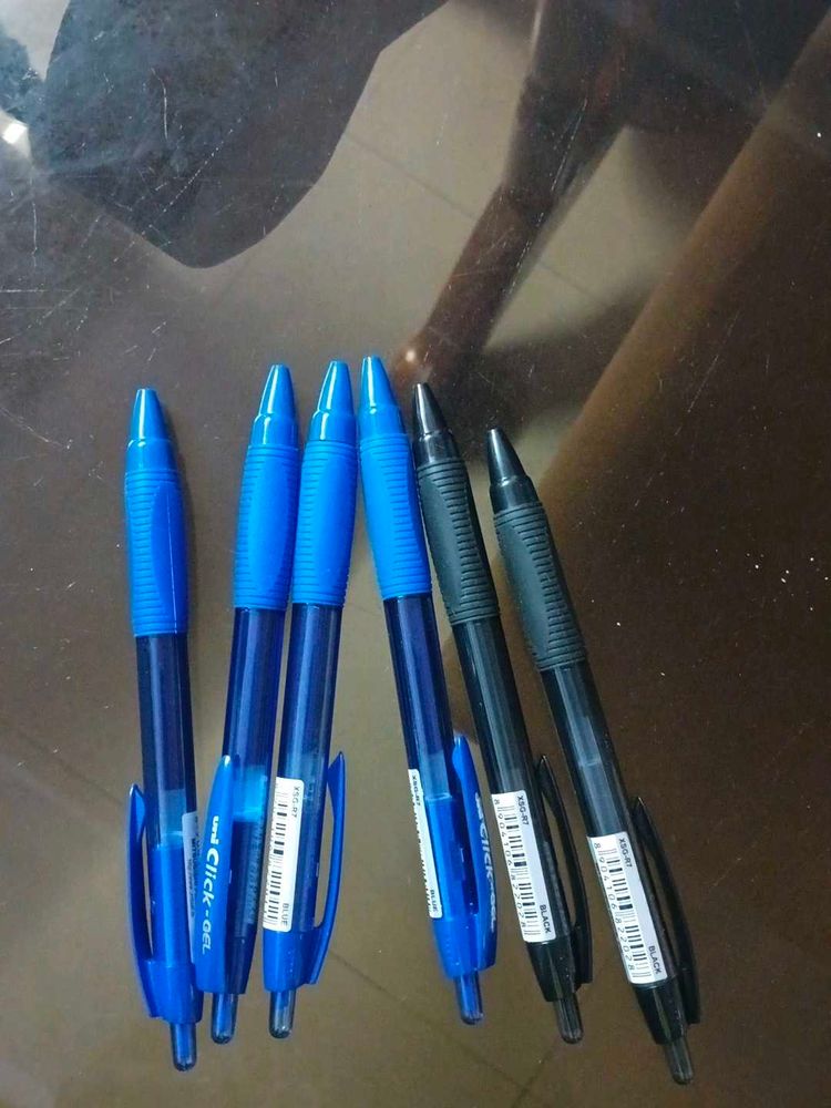 Uni-Ball Click-Gel Pens - 6 Pack