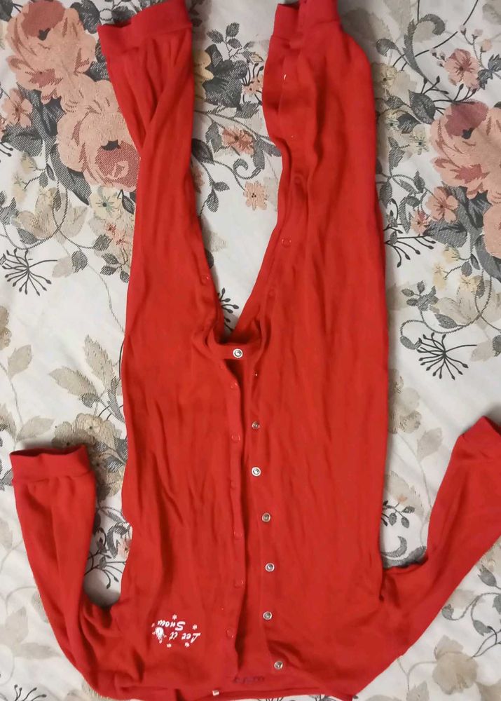 Cozy Red Sleepsuit