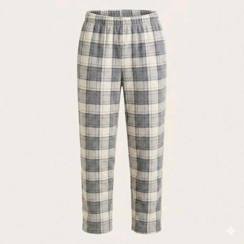 Korean Cozy Plaid Lounge Pants