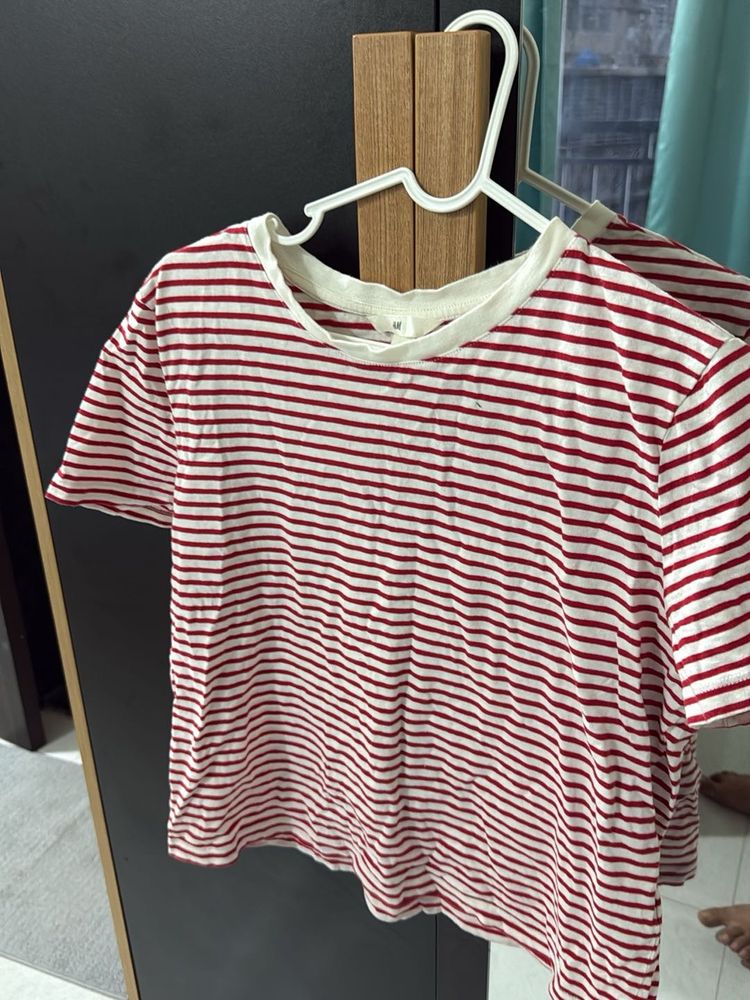 Classic Striped Red &amp; White T-Shirt