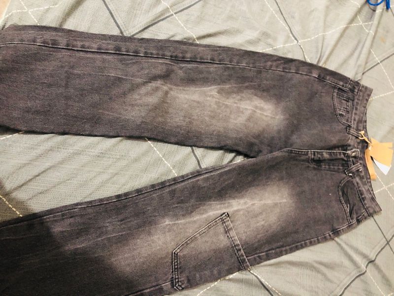 Stylish Grey Wash Denim Jeans