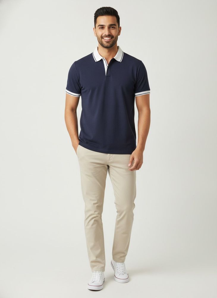 Men's Navy Blue Polo T-Shirt