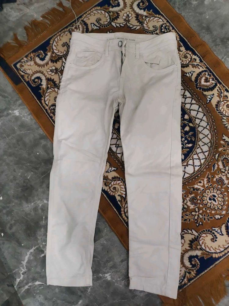 Men's Beige Casual Pants