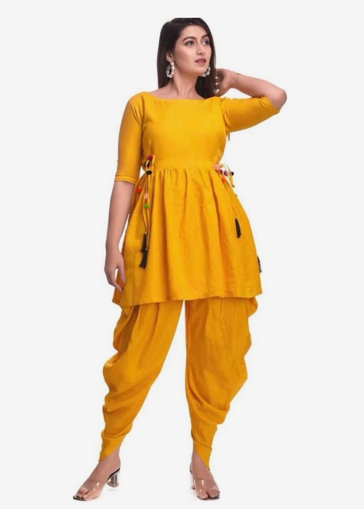 Yellow Dhoti Suit Set🌼festive wear