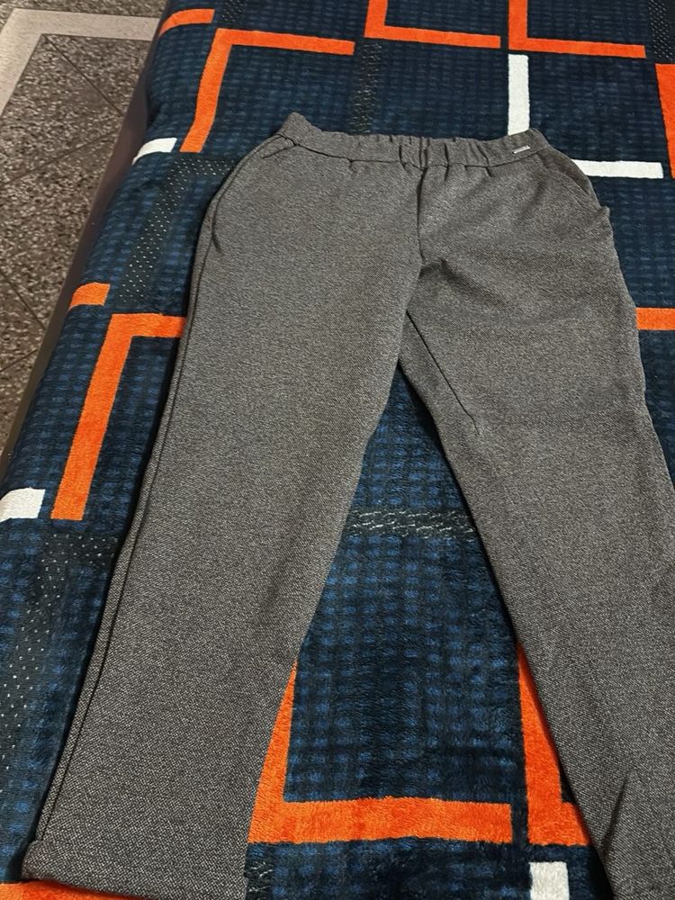 Gray Casual Pants