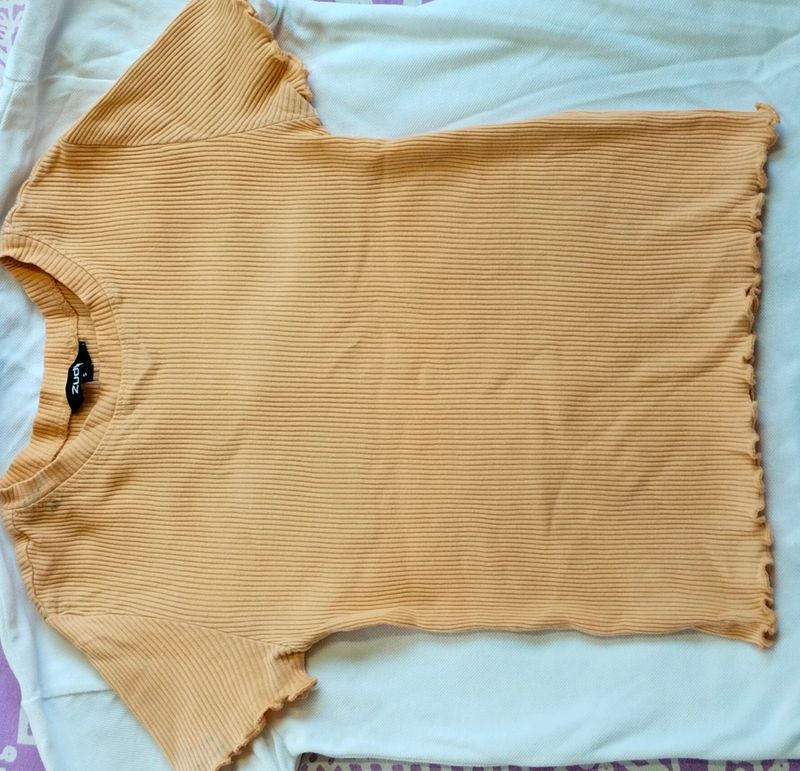 Pastel Orange Top For Girls