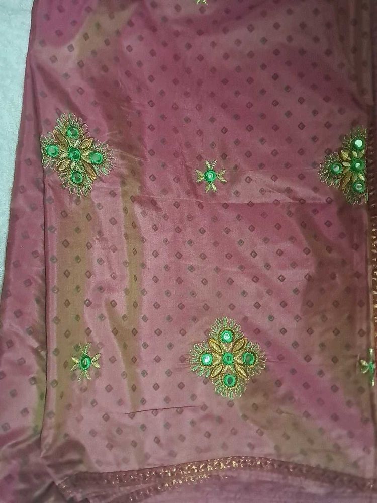 Embroidered Silk Saree