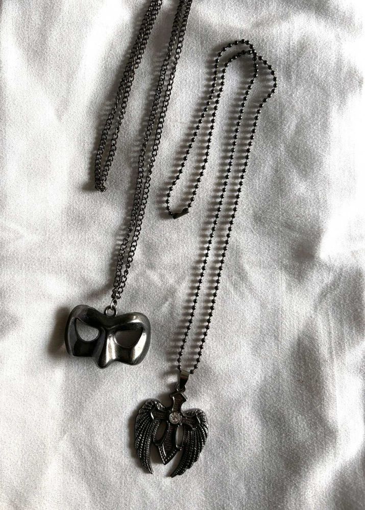 Necklace Set - Winged &amp; Mask Pendants