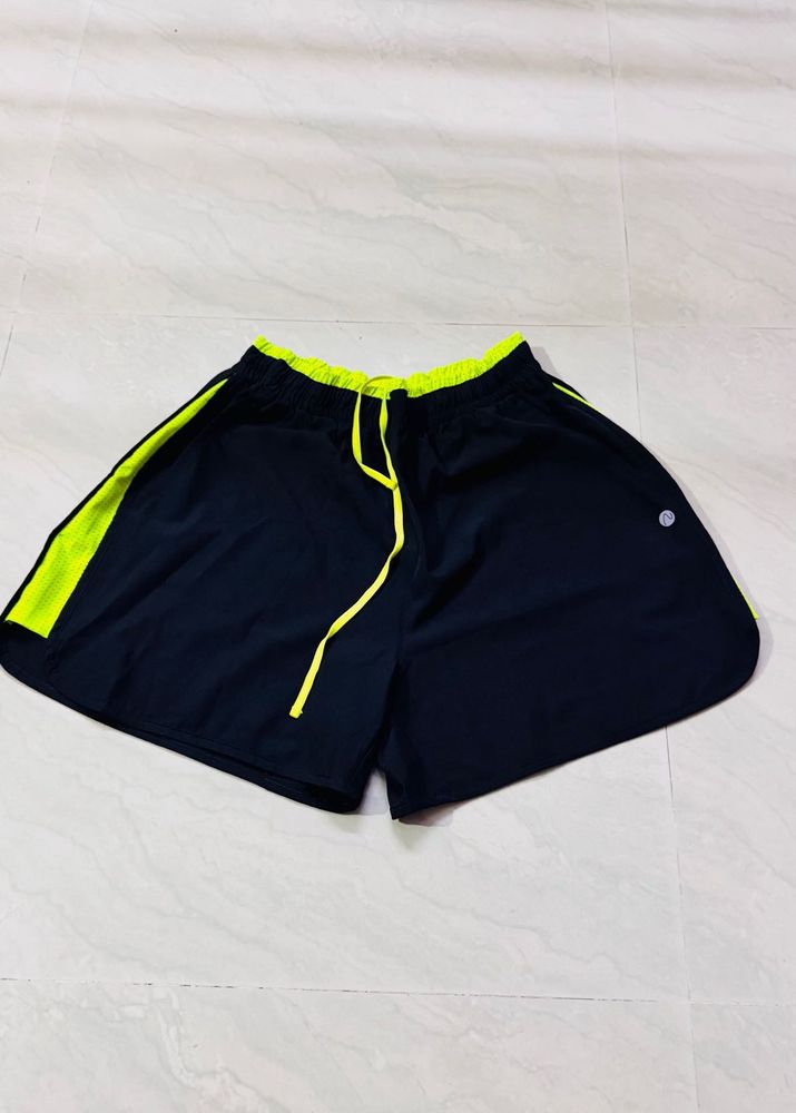 Black &amp; Neon Running Shorts