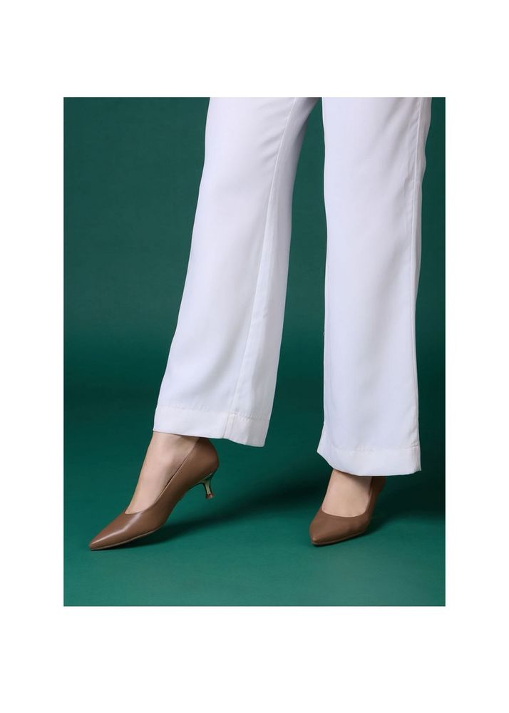 Stylish Brown Kitten Heel Pumps