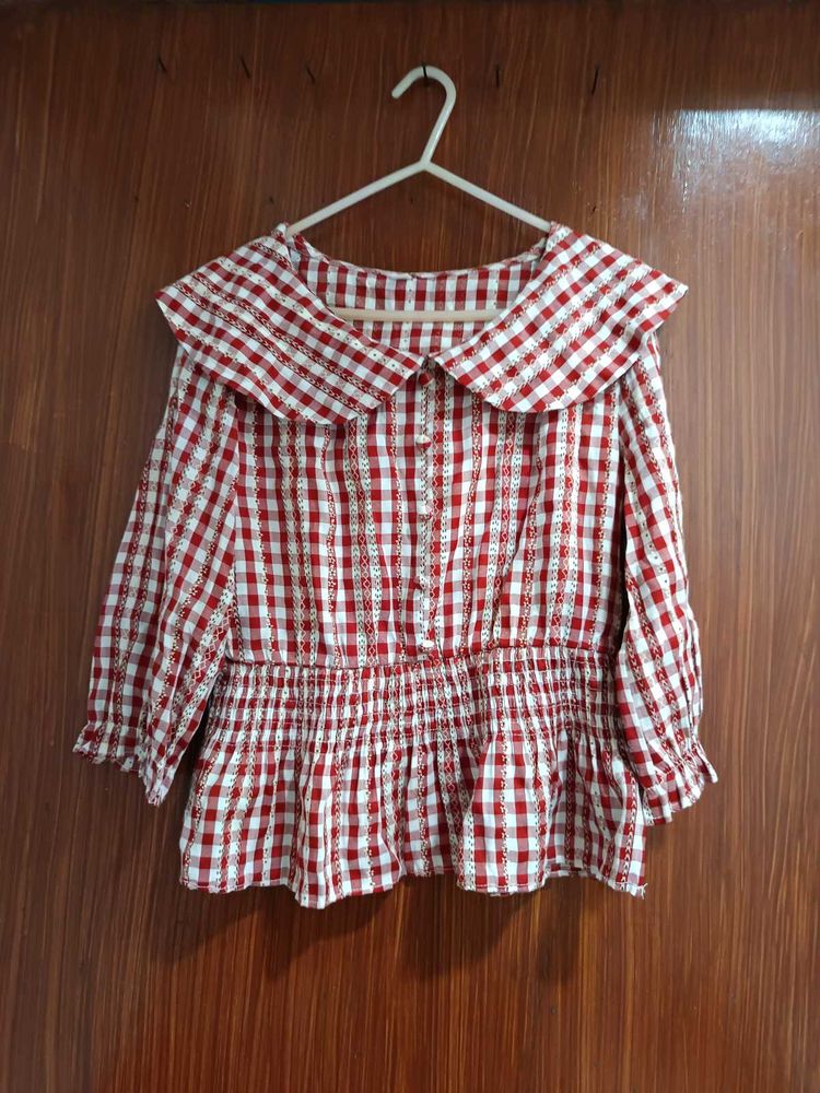 vintage red gingham tol