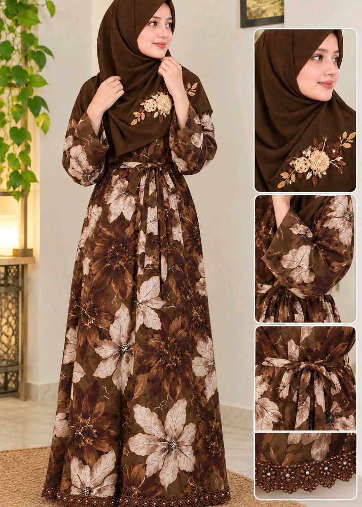 Floral Print abaya