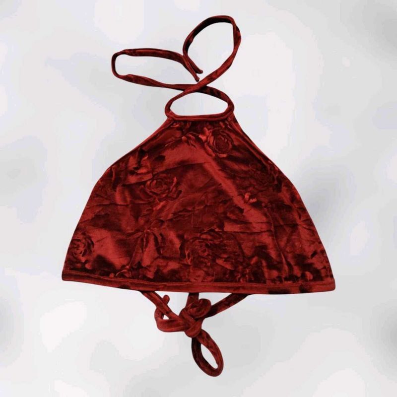 Velvet Rose Halter Top