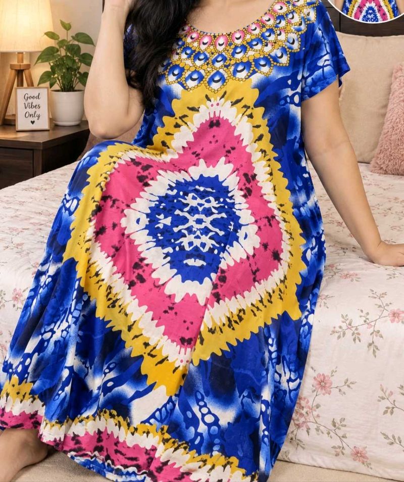 Vibrant Tie-Dye Nightgown