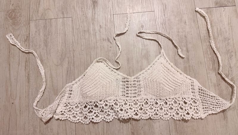 Backless Crochet Bikini Top