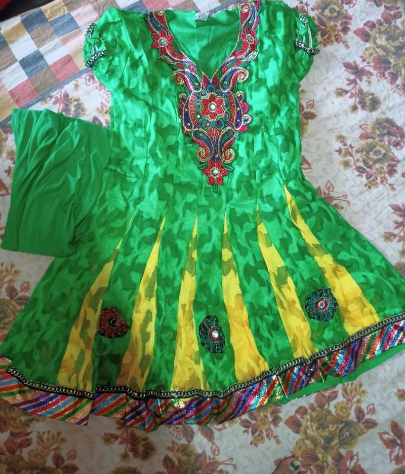 Beautiful Green Colour Dress
